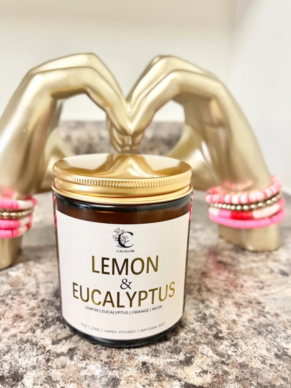 NIB Lemon Eucalyptus Scented Candles, Aromatherapy Jar Candle, 7 oz - Picture 2 of 6
